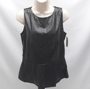 Ink women's non leather black vest size m E9